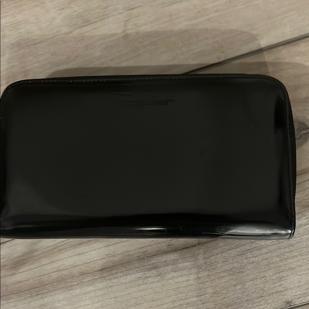 Black FERRAGAMO PATTEN LEATHER EUC